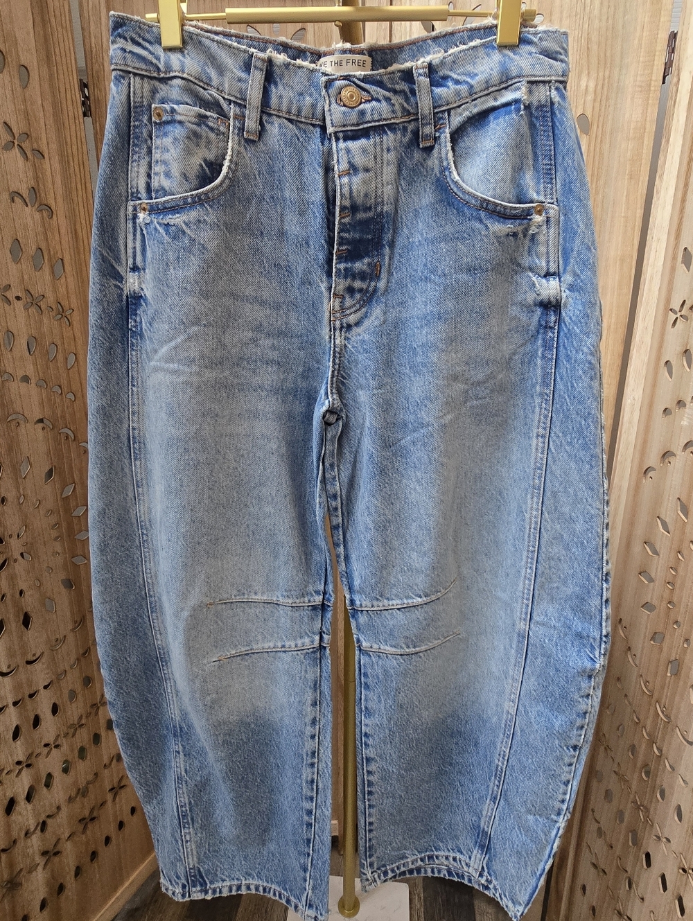 NWOT We The Free Good Luck Mid-Rise Barrel Jeans - Picture 6 of 16